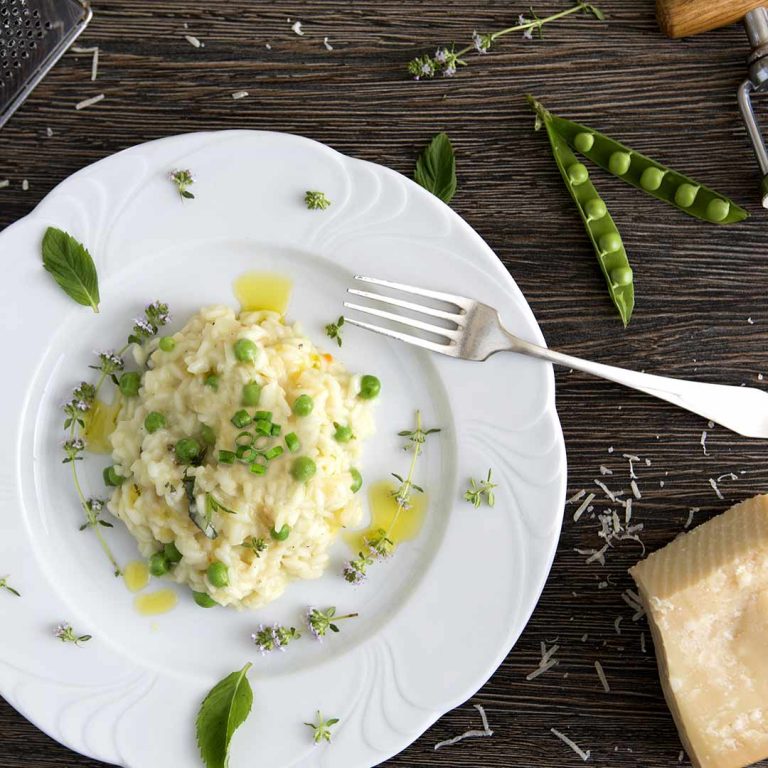 Good Earth Lemon Risotto with Peas and Scallions